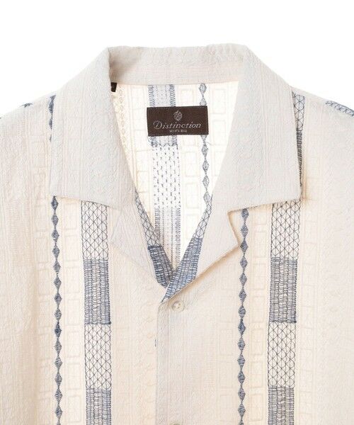 MEN'S BIGI / メンズビギ シャツ・ブラウス | 総柄刺繍オープンカラー半袖シャツ | 詳細9