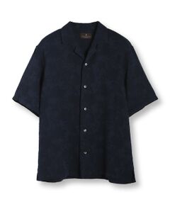 MEN'S BIGI / メンズビギ シャツ・ブラウス | ペイズリージャカード/透かし柄オープンカラー半袖シャツ