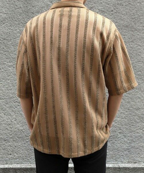 MEN'S BIGI / メンズビギ シャツ・ブラウス | ペイズリージャカード/透かし柄オープンカラー半袖シャツ | 詳細3