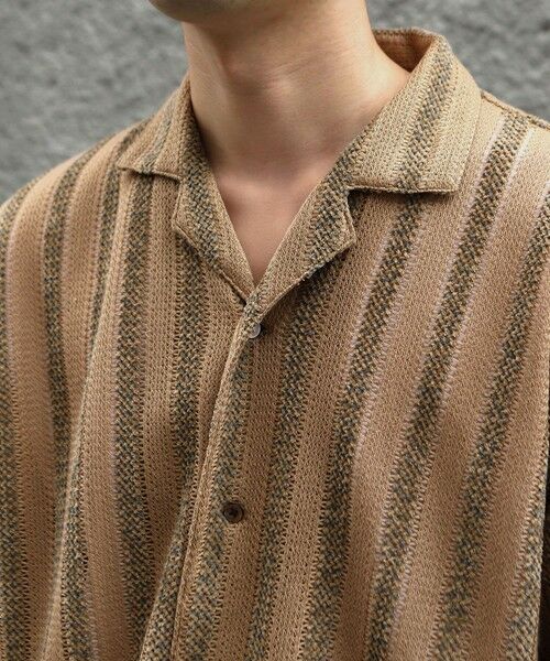 MEN'S BIGI / メンズビギ シャツ・ブラウス | ペイズリージャカード/透かし柄オープンカラー半袖シャツ | 詳細4