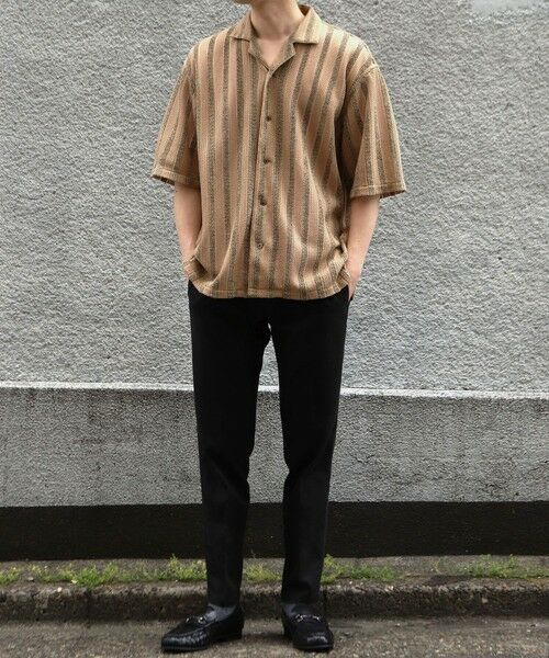 MEN'S BIGI / メンズビギ シャツ・ブラウス | ペイズリージャカード/透かし柄オープンカラー半袖シャツ | 詳細7