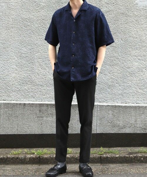 MEN'S BIGI / メンズビギ シャツ・ブラウス | ペイズリージャカード/透かし柄オープンカラー半袖シャツ | 詳細11