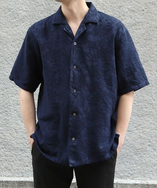 MEN'S BIGI / メンズビギ シャツ・ブラウス | ペイズリージャカード/透かし柄オープンカラー半袖シャツ | 詳細9