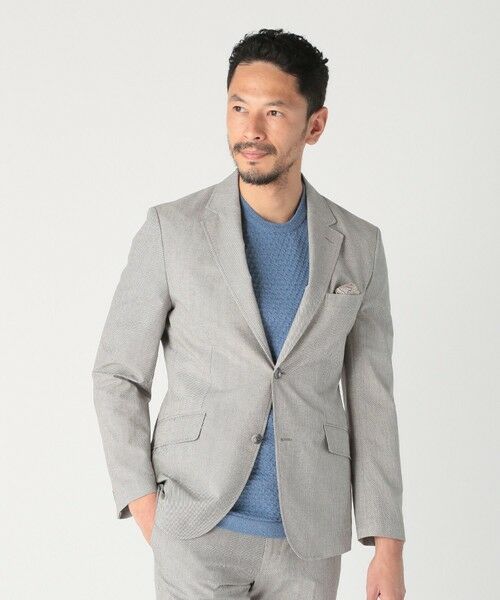 MEN'S BIGI / メンズビギ テーラードジャケット | COOL DOTS メランジプリントジャケット〈イージーケア/吸水速乾〉 | 詳細1