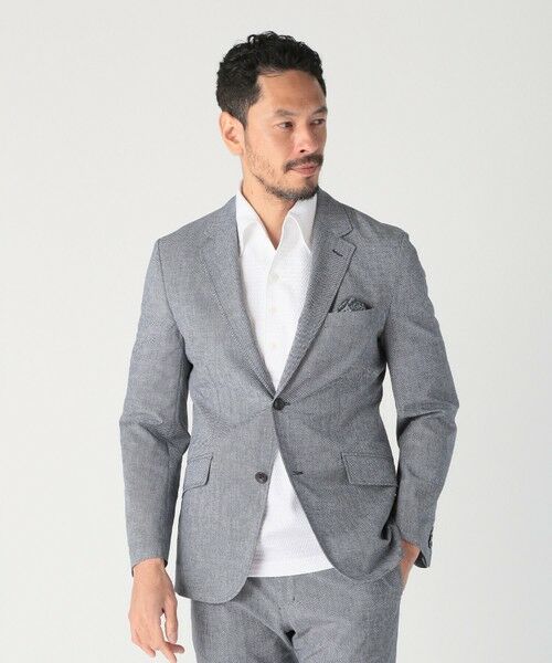 MEN'S BIGI / メンズビギ テーラードジャケット | COOL DOTS メランジプリントジャケット〈イージーケア/吸水速乾〉 | 詳細12