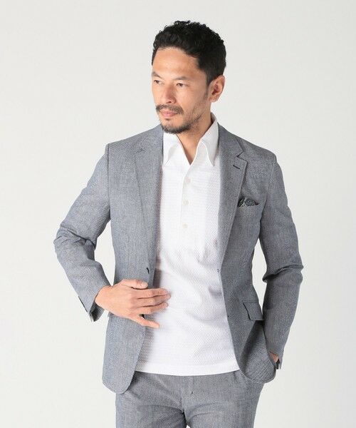 MEN'S BIGI / メンズビギ テーラードジャケット | COOL DOTS メランジプリントジャケット〈イージーケア/吸水速乾〉 | 詳細13