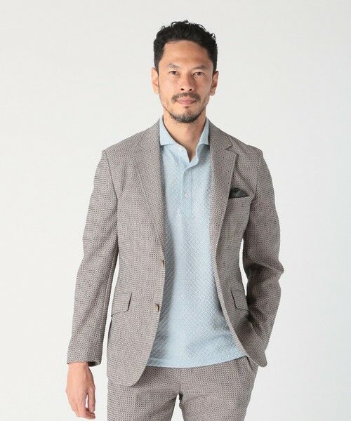 MEN'S BIGI / メンズビギ テーラードジャケット | 3Dサッカープリントストレッチジャケット＜EASY CARE＞ | 詳細4