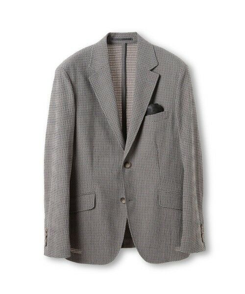 MEN'S BIGI / メンズビギ テーラードジャケット | 3Dサッカープリントストレッチジャケット＜EASY CARE＞（グレー）