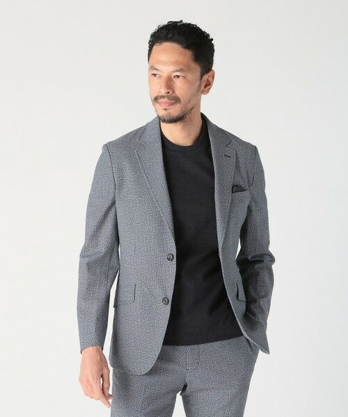 MEN'S BIGI / メンズビギ テーラードジャケット | 3Dサッカープリントストレッチジャケット＜EASY CARE＞ | 詳細12