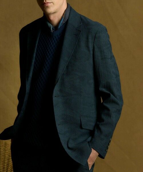 MEN'S BIGI / メンズビギ テーラードジャケット | 3Dサッカープリントストレッチジャケット＜EASY CARE＞ | 詳細18