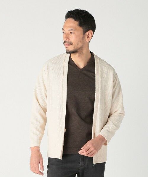 MEN'S BIGI / メンズビギ カーディガン・ボレロ | ワッフルシアサッカー素材カーディガン | 詳細1