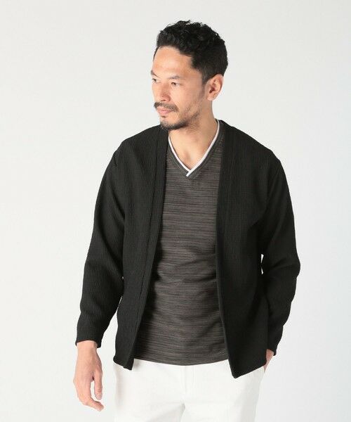 MEN'S BIGI / メンズビギ カーディガン・ボレロ | ワッフルシアサッカー素材カーディガン | 詳細10