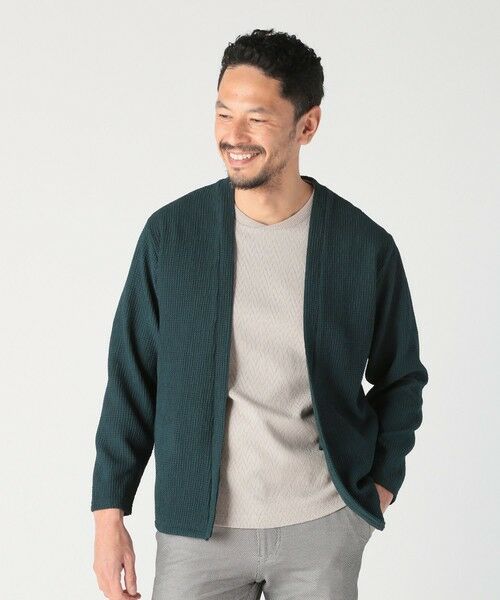 MEN'S BIGI / メンズビギ カーディガン・ボレロ | ワッフルシアサッカー素材カーディガン | 詳細13
