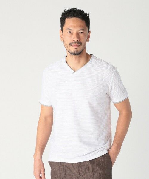 MEN'S BIGI / メンズビギ Tシャツ | スラブタック天竺素材Tシャツ＜吸水速乾＞ | 詳細1