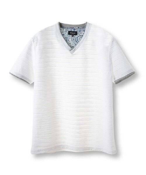 MEN'S BIGI / メンズビギ Tシャツ | スラブタック天竺素材Tシャツ＜吸水速乾＞（ホワイト）