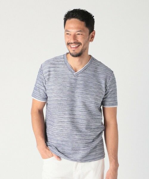 MEN'S BIGI / メンズビギ Tシャツ | スラブタック天竺素材Tシャツ＜吸水速乾＞ | 詳細13