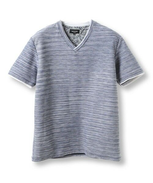 MEN'S BIGI / メンズビギ Tシャツ | スラブタック天竺素材Tシャツ＜吸水速乾＞（ネイビー）