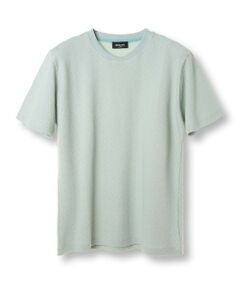 MEN'S BIGI / メンズビギ Tシャツ | シェブロン柄リンクスジャカードTシャツ<接触冷感><抗菌防臭>