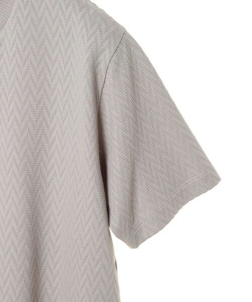 MEN'S BIGI / メンズビギ Tシャツ | シェブロン柄リンクスジャカードTシャツ<接触冷感><抗菌防臭> | 詳細5