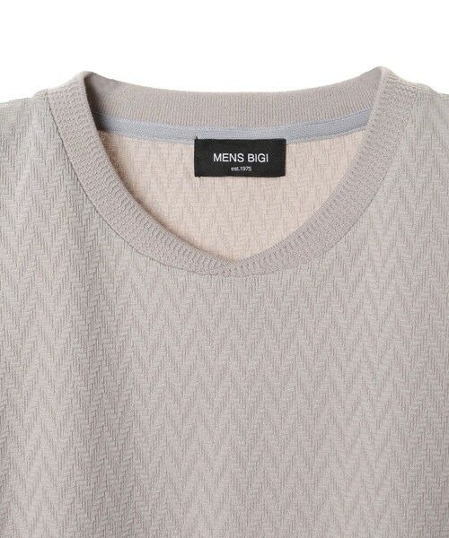 MEN'S BIGI / メンズビギ Tシャツ | シェブロン柄リンクスジャカードTシャツ<接触冷感><抗菌防臭> | 詳細9
