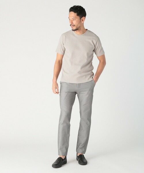 MEN'S BIGI / メンズビギ Tシャツ | シェブロン柄リンクスジャカードTシャツ<接触冷感><抗菌防臭> | 詳細8