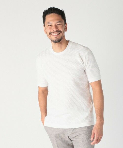 MEN'S BIGI / メンズビギ Tシャツ | ブリスターニットジャカードカットソー | 詳細1