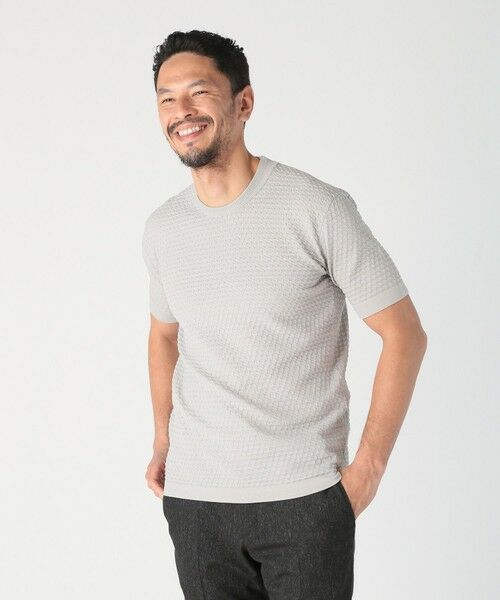 MEN'S BIGI / メンズビギ Tシャツ | ブリスターニットジャカードカットソー | 詳細6