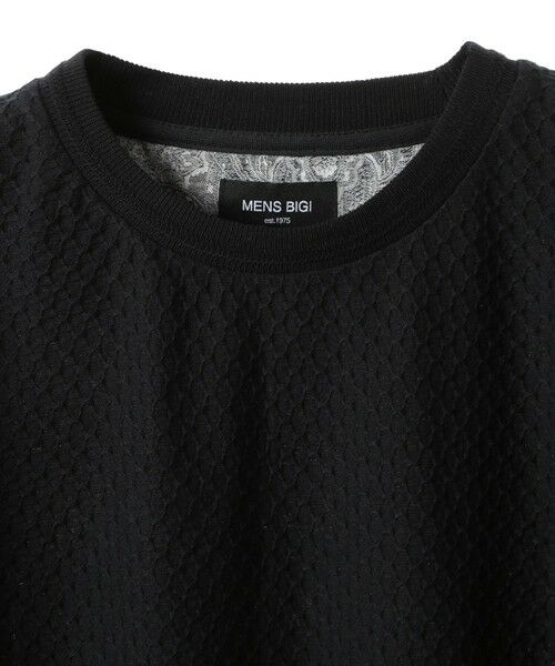 MEN'S BIGI / メンズビギ Tシャツ | シャーリングジャカードクルーネックカットソー | 詳細8