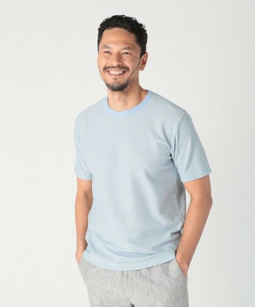 MEN'S BIGI / メンズビギ Tシャツ | シャーリングジャカードクルーネックカットソー | 詳細13