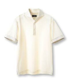 シャーリングジャカードポロシャツ