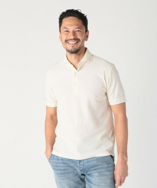 MEN'S BIGI / メンズビギ ポロシャツ | シャーリングジャカードポロシャツ | 詳細1
