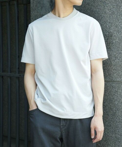 MEN'S BIGI / メンズビギ Tシャツ | 【WEB限定】ドットメッシュジャージTシャツ＜吸水速乾/通気性＞ | 詳細1