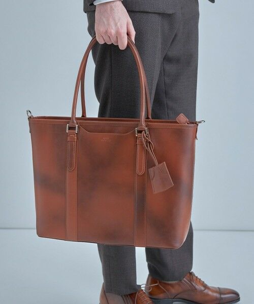 MEN'S BIGI / メンズビギ トートバッグ | 【SEEKER/シーカー】別注 ムラレザー2wayトート&ショルダーバッグ | 詳細1