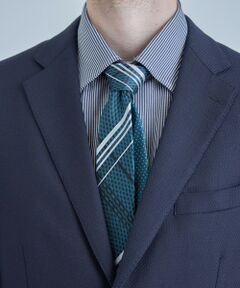 MEN'S BIGI / メンズビギ ネクタイ | チェックxドット柄シルクネクタイ