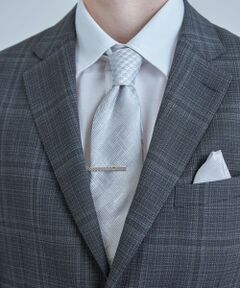 MEN'S BIGI / メンズビギ ネクタイ | ジオメトリック柄xシャドー千鳥柄シルクネクタイ