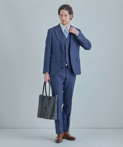 MEN'S BIGI / メンズビギ ネクタイ | ジオメトリック柄xシャドー千鳥柄クレリックタイ | 詳細1