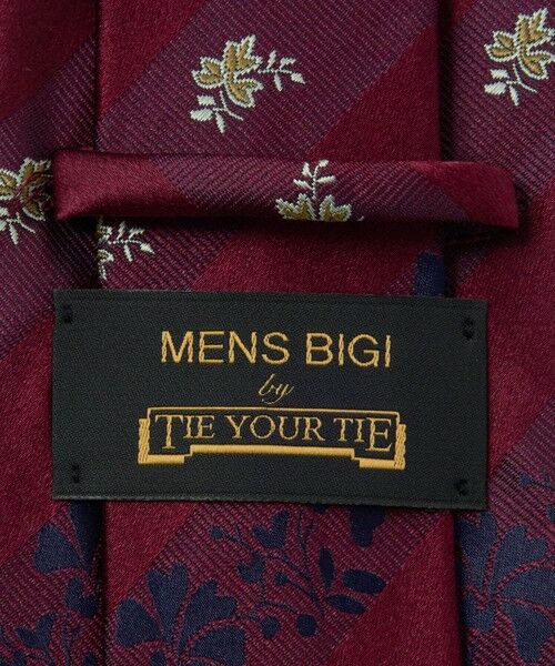 MEN'S BIGI / メンズビギ ネクタイ | 【TIE YOUR TIE /タイユアタイ】フローラルシャドーストライプ柄ネクタイ | 詳細4