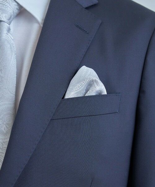 MEN'S BIGI / メンズビギ その他小物 | シャドーペイズリー柄シルクチーフ（シルバー）