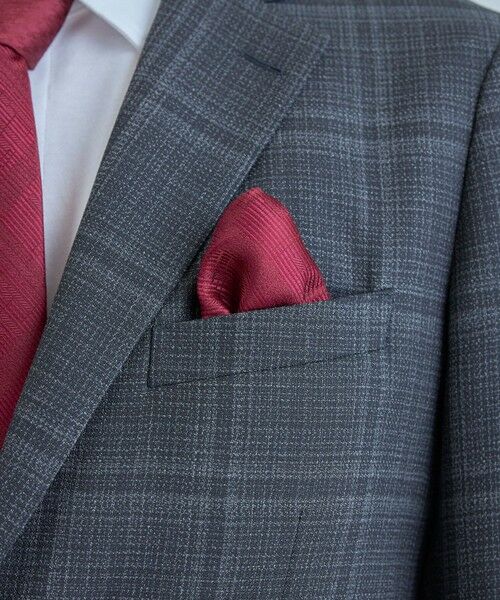 MEN'S BIGI / メンズビギ その他小物 | ジオメトリック柄シルクチーフ（ボルドー）