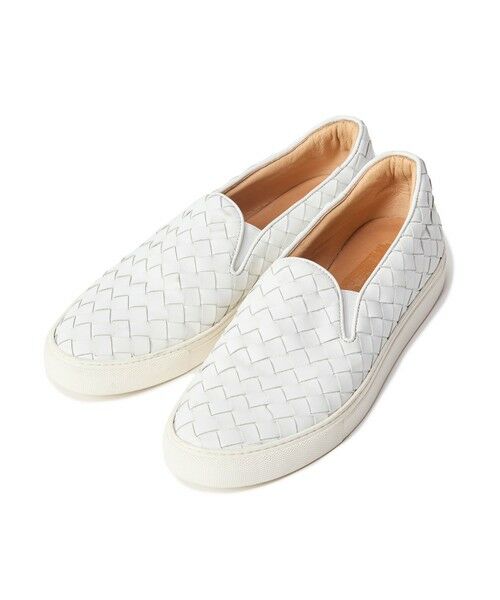 MEN'S BIGI / メンズビギ スニーカー | イントレチャートレザースニーカー（ホワイト）