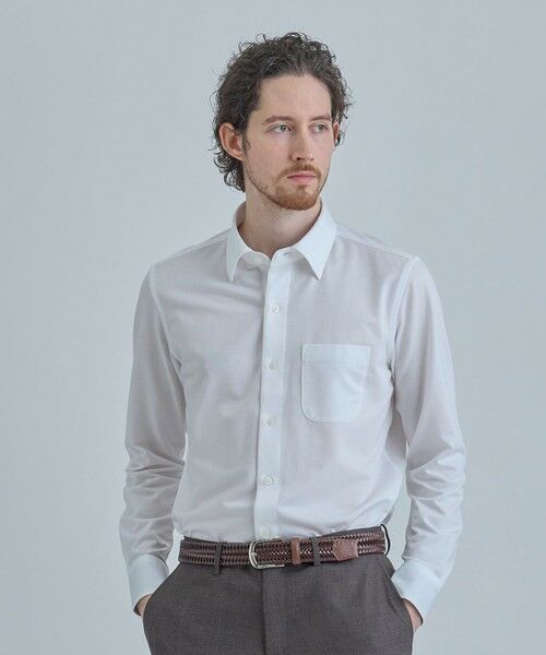 MEN'S BIGI / メンズビギ シャツ・ブラウス | J-CAMICIE ハイゲージジャージドレスシャツ（Albini×RENU）＜ストレッチ＞ | 詳細1