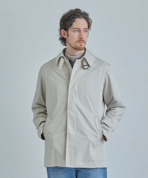 MEN'S BIGI / メンズビギ ステンカラーコート | LIMONTA EAST ストレッチギャバ ステンカラーコート＜ストレッチ・防風・撥水・透湿性＞ | 詳細1