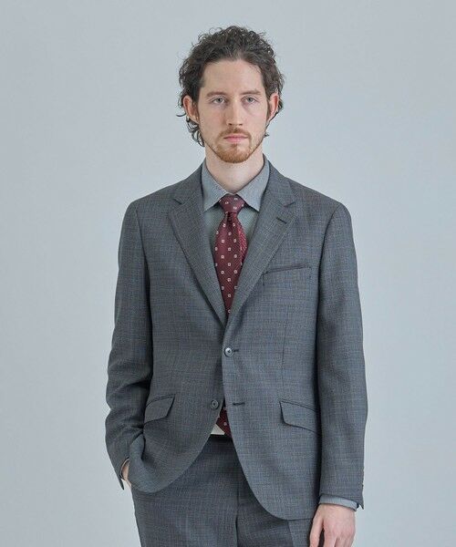 MEN'S BIGI / メンズビギ テーラードジャケット | ミックスヤーン/ホップサックテーラードジャケット（グレー）