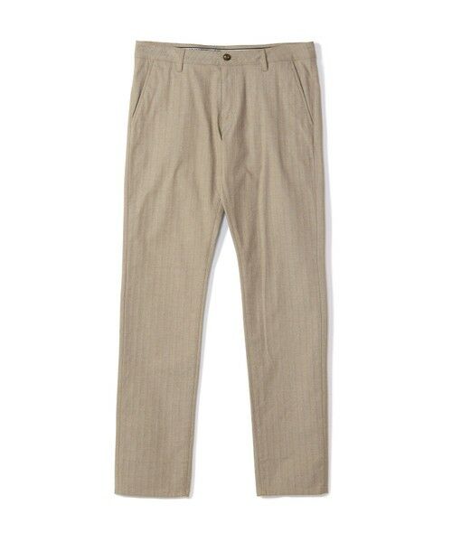 MEN'S BIGI / メンズビギ スラックス・ドレスパンツ | シャドーヘリンボーンストレッチパンツ（ベージュ）