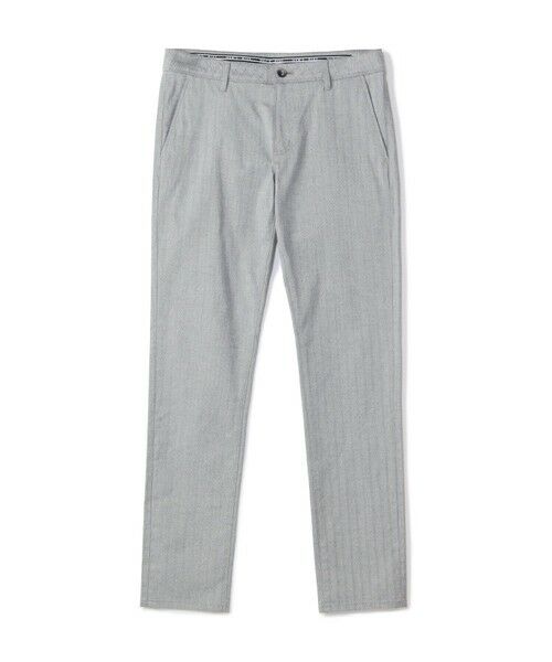 MEN'S BIGI / メンズビギ スラックス・ドレスパンツ | シャドーヘリンボーンストレッチパンツ（ライトグレー）