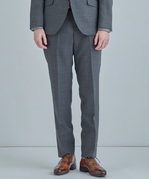 MEN'S BIGI / メンズビギ スラックス・ドレスパンツ | ミックスヤーン/ホップサックスラックス(グレー)