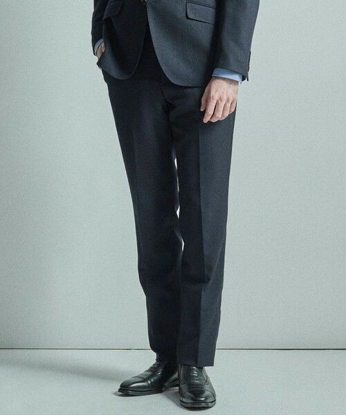 MEN'S BIGI / メンズビギ スラックス・ドレスパンツ | ミックスヤーン/ホップサックスラックス(ダークネイビー)