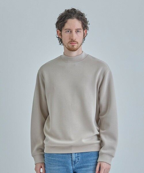 MEN'S BIGI / メンズビギ Tシャツ | スエードタッチ ダンボールモックネックトップス | 詳細1