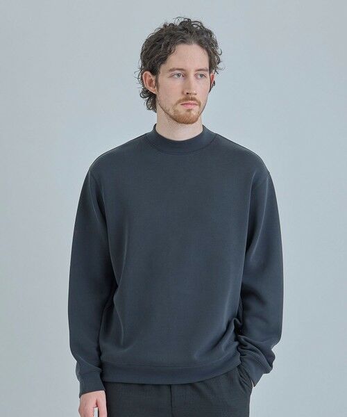 MEN'S BIGI / メンズビギ Tシャツ | スエードタッチ ダンボールモックネックトップス | 詳細6