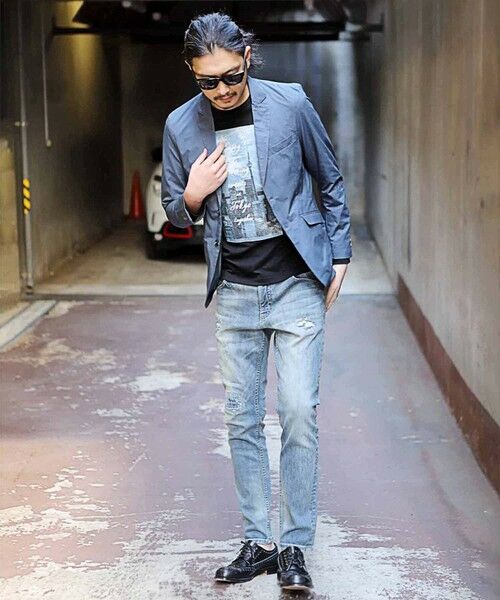 MEN'S BIGI / メンズビギ テーラードジャケット | ＡＩＲリップストップテーラードジャケット | 詳細1